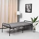 Wakefit Metal Folding Bed Single Size with High Resilience Foam Mattress - Easy to Store and Comfortable for Guests