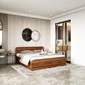 Wakefit Bed | 1 Yr Warranty | King Size Bed, Comes with Storage Box, Noise Free, Density: 680–750 kg/m³, Termite &amp; Borer Resistant, Fits Mattresses Up to 8 Inches (Petra 78 x 72 - Columbian Walnut)