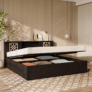 wakefit bed  1 yr warranty  bed queen size comes with hydraulic storage noise-free density 680750 kgm termite amp borer resistant fits mattresses up to 8 inches algol 78 x 60 - wenge