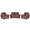 Wakefit Sofa Set | 3 Year Warranty | Sofa 4 Seater, 4 Seater Sofa for Living Room, Wooden Sofa Set, Sofa Set 2+1+1 Seater - Lounger Plus(Reflection : Rose Brown)