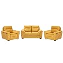 Wakefit Sofa Set | 5 Year Warranty | Sofa 4 Seater, 4 Seater Sofa for Living Room, Wooden Sofa Set, Sofa Set 2+1+1 Seater - Lounger Plus(Reflection : Yellow)