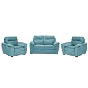 Wakefit Sofa Set | 3 Year Warranty | Sofa 4 Seater, 4 Seater Sofa for Living Room, Wooden Sofa Set, Sofa Set 2+1+1 Seater - Lounger Plus(Reflection : Aqua Blue)