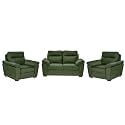 Wakefit Sofa Set | 5 Year Warranty | Sofa 4 Seater, 4 Seater Sofa for Living Room, Wooden Sofa Set, Sofa Set 2+1+1 Seater - Lounger Plus(Reflection : Green)