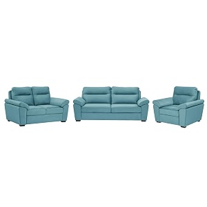 wakefit sofa set  3 year warranty  sofa 6 seater 6 seater sofa for living room wooden sofa set sofa set 321 seater - lounger plusreflection  aqua blue