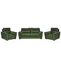 Wakefit Sofa Set | 5 Year Warranty | Sofa 5 Seater, 5 Seater Sofa for Living Room, Wooden Sofa Set, Sofa Set 3+1+1 Seater - Lounger Plus(Reflection : Green)