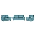 Wakefit Sofa Set | 3 Year Warranty | Sofa 6 Seater, 6 Seater Sofa for Living Room, Wooden Sofa Set, Sofa Set 3+2+1 Seater - Lounger Plus(Reflection : Aqua Blue)