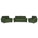 Wakefit Sofa Set | 5 Year Warranty | Sofa 6 Seater, 6 Seater Sofa for Living Room, Wooden Sofa Set, Sofa Set 3+2+1 Seater - Lounger Plus(Reflection : Green)