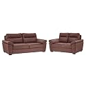 Wakefit Sofa Set | 3 Year Warranty | Sofa 5 Seater, 5 Seater Sofa for Living Room, Wooden Sofa Set 3+2 Seater - Lounger Plus(Reflection : Rose Brown)