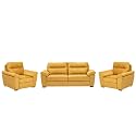 Wakefit 5 Seater Sofa Set | 5 Year Warranty | Lounger Plus (Reflection: Yellow) - Living Room Sofa, Yellow, Solid, Rectangular