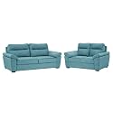 Wakefit Sofa Set | 3 Year Warranty | Sofa 5 Seater, 5 Seater Sofa for Living Room, Wooden Sofa Set 3+2 Seater - Lounger Plus(Reflection : Aqua Blue)