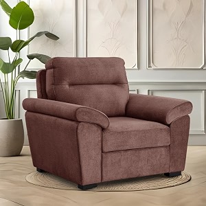 wakefit sofa set  3 year warranty  sofa 1 seater 1 seater sofa for living room wooden sofa set single seater - lounger plusreflection  rose brown