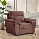 Wakefit Sofa Set | 3 Year Warranty | Sofa 1 Seater, 1 Seater Sofa for Living Room, Wooden Sofa Set, Single Seater - Lounger Plus(Reflection : Rose Brown)