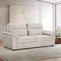 Wakefit Sofa Set | 3 Year Warranty | Sofa 3 Seater, 3 Seater Sofa for Living Room, Wooden Sofa Set, Couch Sofa for Living Room - Lounger Plus(Reflection : White)