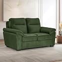 Wakefit Sofa Set | 5 Year Warranty | Sofa 2 Seater, 2 Seater Sofa for Living Room, Wooden Sofa Set, Couch Sofa for Living Room - Lounger Plus(Reflection : Green)