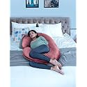 Wakefit Pregnancy Pillow | 6 Months Warranty | Velvet C-Shape Maternity Pillow for Pregnant Mothers, Pillow for Pregnant Women | Pink