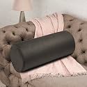 Wakefit Medium Firm Bolster Pillow | Pack of 1 | 25x10 Inch | Foam & Removable Velvet Fabric | Machine Washable Cover | for Bed, Sofa & Diwan | Grey