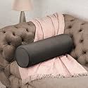 Wakefit Medium Firm Bolster Pillow | Pack of 1 | 23x8 Inch | Foam & Removable Velvet Fabric | Machine Washable Cover | for Bed, Sofa & Diwan | Grey