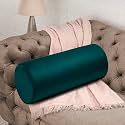 Wakefit Medium Firm Bolster Pillow | Pack of 1 | 25x10 Inch | Foam &amp; Removable Velvet Fabric | Machine Washable Cover | for Bed, Sofa &amp; Diwan | Green
