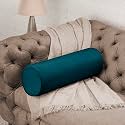 Wakefit Medium Firm Bolster Pillow | Pack of 1 | 23x8 Inch | Foam &amp; Removable Velvet Fabric | Machine Washable Cover | for Bed, Sofa &amp; Diwan | Green