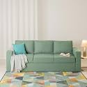 Wakefit Omega Green 3 Seater Sofa | Rustic Modern Living Room Sofa Set | 3 Year Warranty