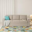 Wakefit Sofa Set | 3 Year Warranty | Sofa 3 Seater, 3 Seater Sofa for Living Room, Wooden Sofa Set, Couch Sofa for Living Room, Sofa for Living Room - Napper(Omega : Pearl)
