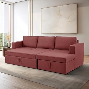 wakefit omega rose velvet 3 seater l-shape convertible sofa bed 865 cm w x 136 cm l x 84 cm h 3 years warranty