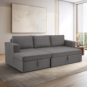 wakefit neem wood sofa cum bed 3 seater  3 yrs warranty  sofa bed 6 x 4 feet foldable sofa cum bed - amoeba malphino cobalt blue