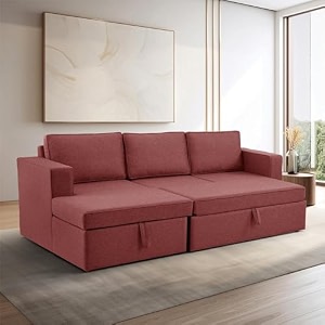 wakefit neem wood sofa cum bed 3 seater  3 yrs warranty  sofa bed 6 x 4 feet foldable sofa cum bed - amoeba malphino cobalt blue