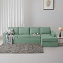 Wakefit Sofa Set | 3 Year Warranty | Sofa 3 Seater, 3 Seater Sofa for Living Room, Wooden Sofa Set, 3 Seater + Right Aligned, Sofa for Living Room - Napper(Omega : Green)