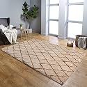 Wakefit The Network Microfiber Rug (Beige, 152x213 cm)