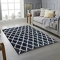 Wakefit The Network Microfiber Rug (Navy Blue, 152x213 cm)