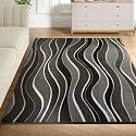 Textured Tufted and Printed Carpet | Rectangular Carpet for Your Living Room &amp; Drawing Room | Soft, Stylish &amp; Durable | 5 x 7 feet | Micro Polyester | Anti Skid Backing | Boho Floral- Yellow/Green/Red