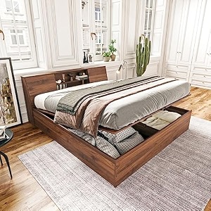 wakefit bed  1 yr warranty  king size bed comes with storage box noise-free density 680750 kgm termite amp borer resistant fits mattresses up to 8 inches algol 78 x 72 - wenge