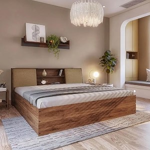 wakefit bed  1 yr warranty  king size bed storage box amp foam-cushioned upholstery headboard density 680750 kgm termite amp borer resistant fits mattresses up to 8 inches orion 78 x 72 - cw
