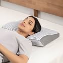 Wakefit Orthopedic Cervical Pillow | Standard Size 23x15x4 Inch Memory Foam Pillow for Neck &amp; Shoulder Pain | Machine Washable Ultra Soft Jacquard Cover | 2 Year Manufacturer Warranty - Light Grey