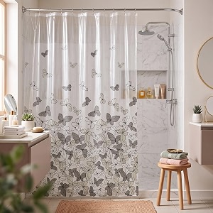 Wakefit PEVA Plastic Printed Shower Curtain 7