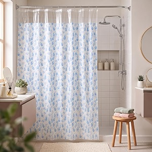Wakefit PEVA Plastic Printed Shower Curtain 7