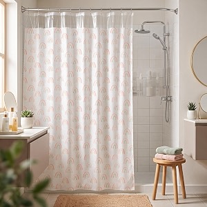 Wakefit PEVA Plastic Printed Shower Curtain 7