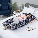 Wakefit Pregnancy Pillow | 6 Months Warranty | Velvet C-Shape Maternity Pillow for Pregnant Mothers, Pillow for Pregnant Women | Charcoal Grey