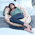 Wakefit Pregnancy Pillow | 6 Months Warranty | 100% Cotton C-Shape Maternity Pillow for Pregnant Mothers, Pillow for Pregnant Women with Breathable &amp; No Heat Fabric | Sakura White