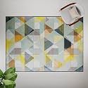 Wakefit 3D Printed Carpet | Vintage Carpet Rug Runner and Carpets for Bedroom/Living Area/Home | Soft &amp; Stylish Print on Felt | 3 x 5 feet | Polyester | Anti Skid Backing | Jake- Green/Yellow