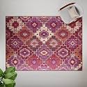 Wakefit 3D Printed Carpet | Vintage Carpet Rug Runner and Carpets for Bedroom/Living Area/Home | Soft &amp; Stylish Print on Felt | 3 x 5 feet | Polyester | Anti Skid Backing | Charlie-Red/Purple