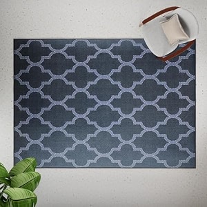 wakefit 3d printed carpet  vintage carpet rug runner and carpets for bedroomliving areahome  soft amp stylish print on felt  3 x 5 feet  polyester  anti skid backing  roy- dark blue