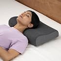 Wakefit Shape-Sensing Contour Pillow Set of 2 | Medium | 19.5x11.5x4 Inch Shape-Adaptive Memory Foam Pillow for Neck & Shoulder Pain | Machine Washable Cover with Zipper | 2 Year Warranty - Dark Grey