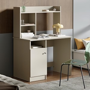 wakefit study table  1 yr warranty  study table with book shelf computer table for home pc office table for home free installation from brand modern wobble-free amp durable design sage - pg