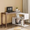 Wakefit Study Table | 3 Years Warranty | Computer Table, Office Table for Home &amp; Office, Work Desk | Solid Wood | Propus - Golden Brown