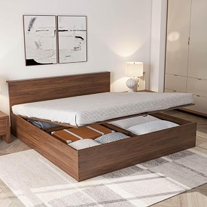 wakefit bed  1 yr warranty  king size bed comes with hydraulic storage noise-free density 680750 kgm termite amp borer resistant fits mattresses up to 8 inchestaurus78 x 72-columbian walnut