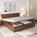 Wakefit Bed | 1 Yr Warranty | King Size Bed, Comes with Hydraulic Storage, Noise-Free, Density: 680–750 kg/m³, Termite &amp; Borer Resistant, Fits Mattresses Up to 8 Inches(Taurus78 x 72-Columbian Walnut)