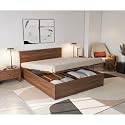 Wakefit Bed | 1 Yr Warranty | Bed Queen Size, Comes with Hydraulic Storage, Noise-Free, Density: 680–750 kg/m³, Termite &amp; Borer Resistant, Fits Mattresses Up to 8 Inches(Taurus78x60- Columbian Walnut)