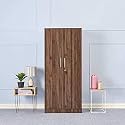Wakefit Wardrobe | 1 Year Warranty | Wardrobe for Clothes, Almirah for Clothes, Cupboard, Almirah Wooden, Tartan 2 Door Without Mirror, 1 Drawer &amp; 1 Hanging Space, 18MM Panels (EW, Matte Finish)